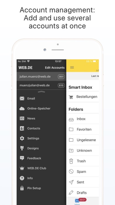 WEB.DE - Mail, Cloud & News screenshot 1