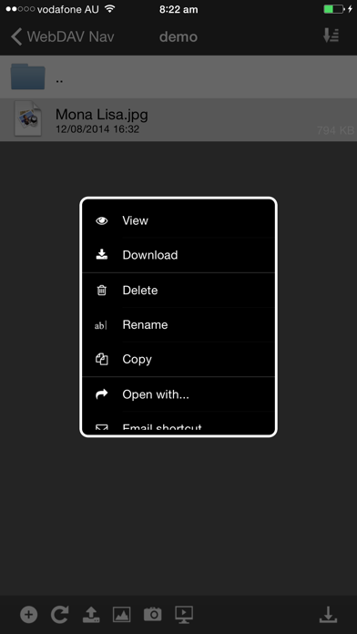WebDAV Navigator screenshot 2