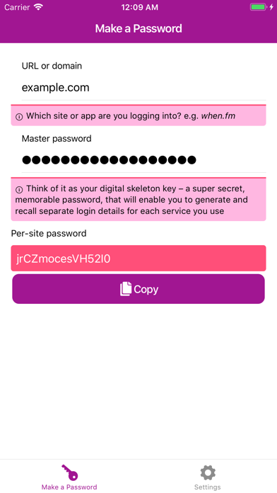Webful PasswordMaker screenshot 2