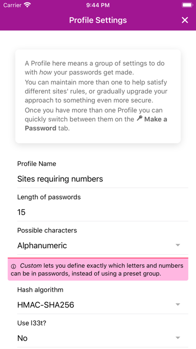 Webful PasswordMaker screenshot 3