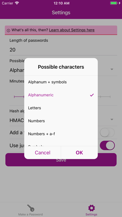 Webful PasswordMaker screenshot 1