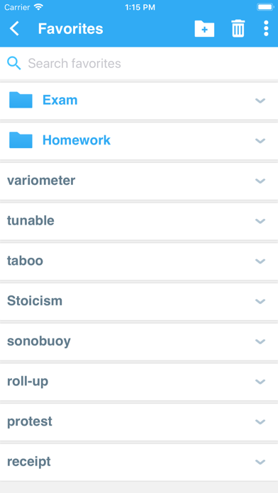 Webster’s College Dictionary screenshot 2