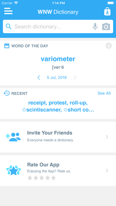 Webster’s College Dictionary screenshot 1
