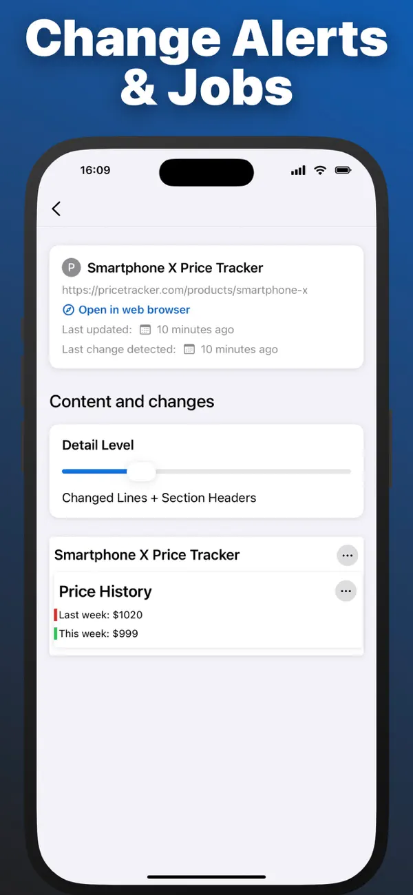 WebWatch: Website Monitor screenshot 2