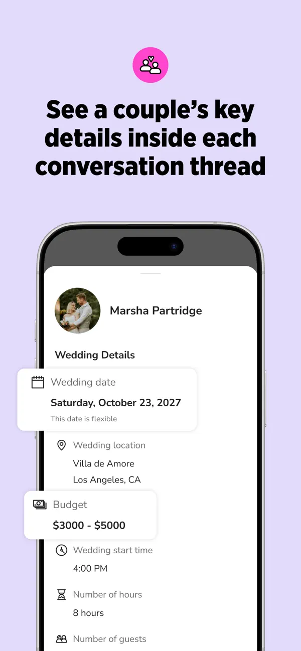 WeddingPro for Vendors screenshot 1