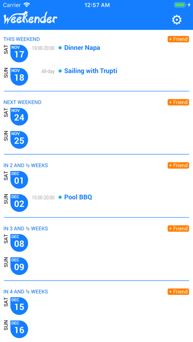 Weekender - Weekend Calendar screenshot 5