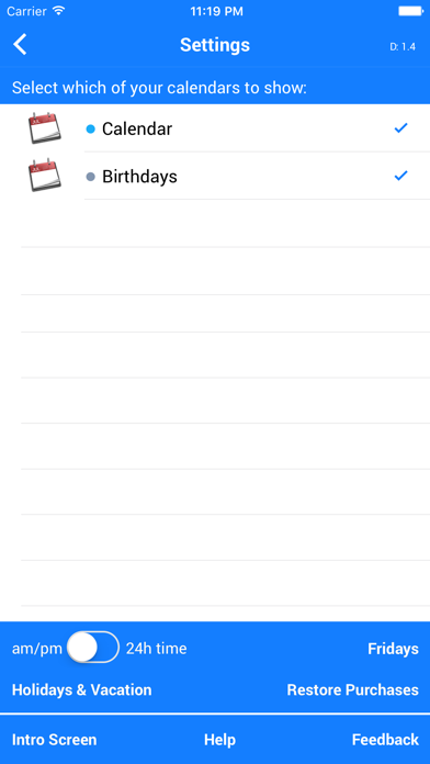 Weekender - Weekend Calendar screenshot 4