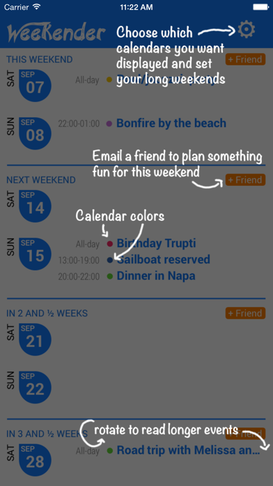 Weekender - Weekend Calendar screenshot 3