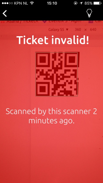 Weeztix ticket scanner screenshot 1
