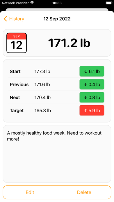 Weigh In: Weight Tracker screenshot 2