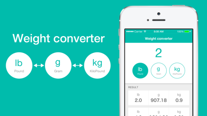 Weight Converter for lb,kg,g screenshot 1