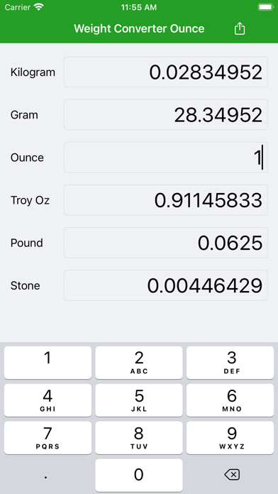 Weight Converter Ounce screenshot 3