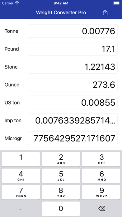 Weight Converter Pro screenshot 2