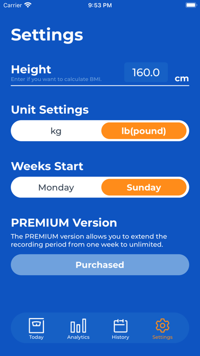 Weight-Log screenshot 2