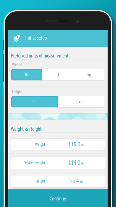 Weight loss tracker - BMI screenshot 1