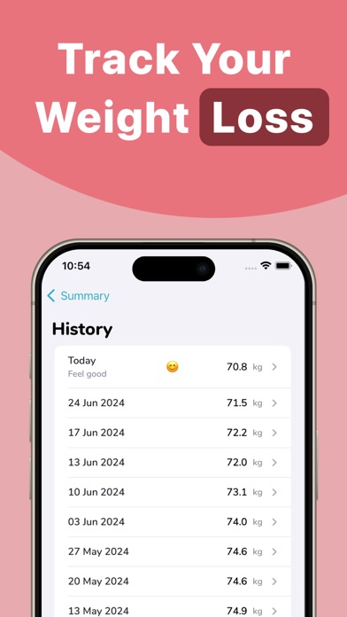 Weight Tracker & BMI - WTrack screenshot 2