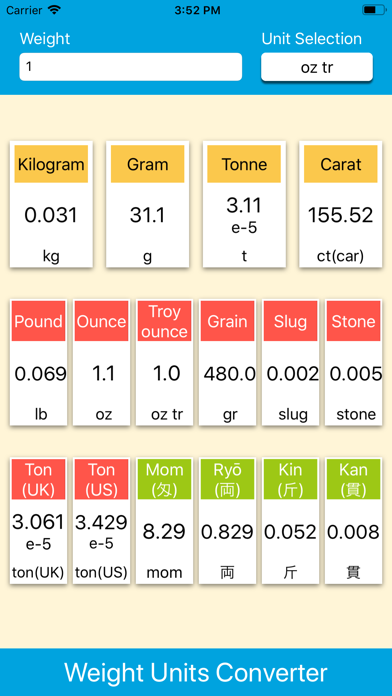 Weight Units Converter screenshot 2