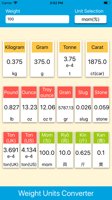 Weight Units Converter screenshot 1