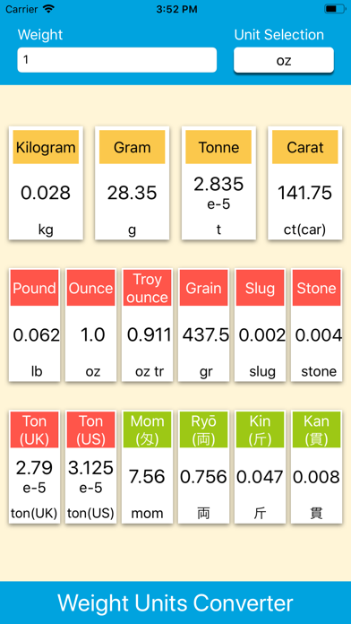 Weight Units Converter screenshot 3