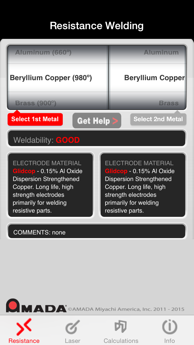 Weldability screenshot 1