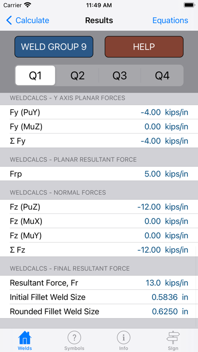 WeldCalcs screenshot 2