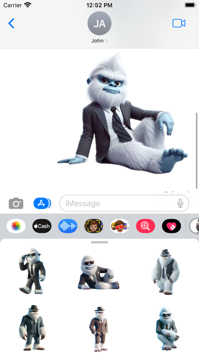 Well-Dressed Yeti Stickers screenshot 1