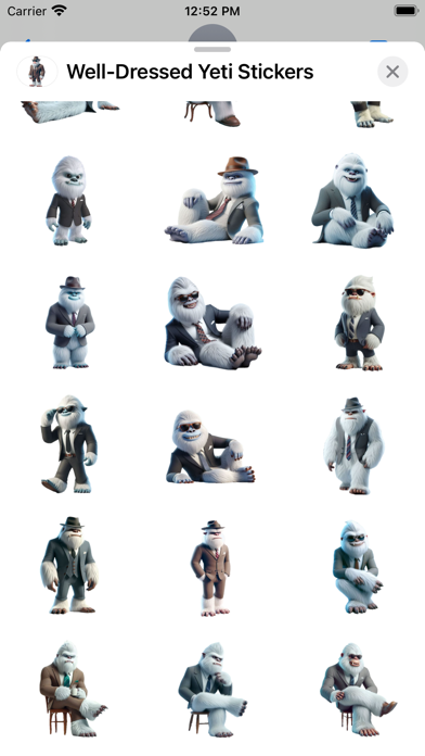 Well-Dressed Yeti Stickers screenshot 5