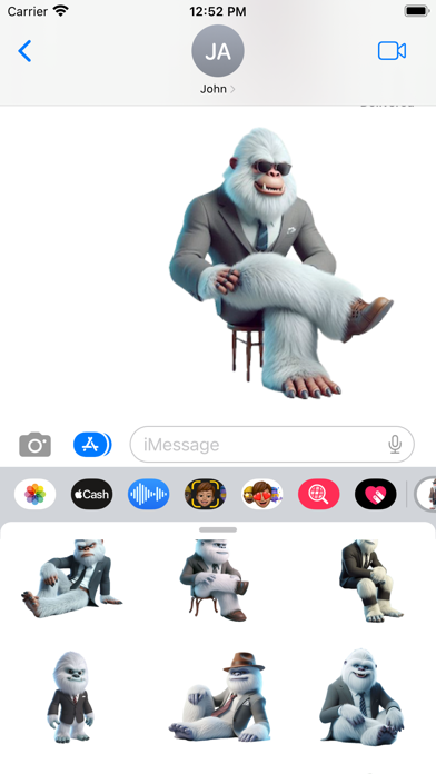 Well-Dressed Yeti Stickers screenshot 2