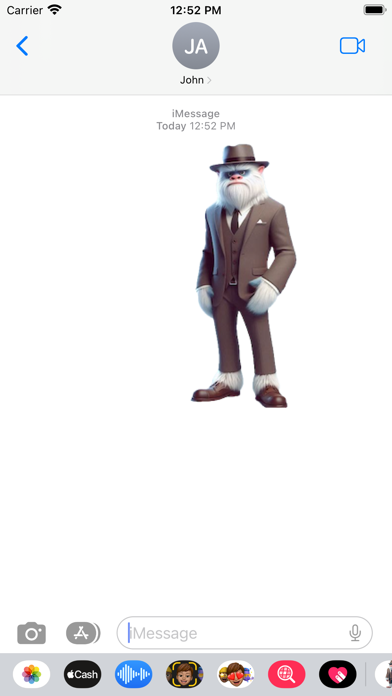 Well-Dressed Yeti Stickers screenshot 3