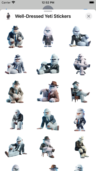 Well-Dressed Yeti Stickers screenshot 6
