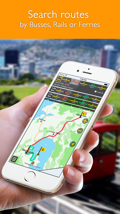 Wellington offline map with public transport route planner for my journey screenshot 4