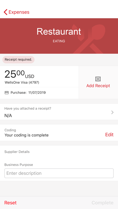 WellsOne Expense Manager screenshot 4