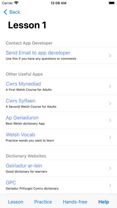 Welsh Lessons screenshot 1