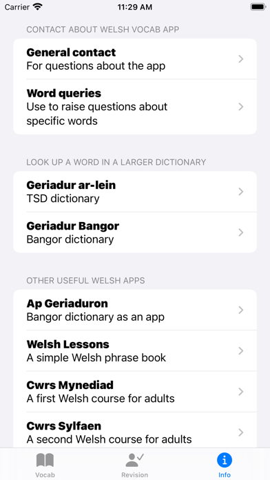 Welsh Vocab screenshot 2