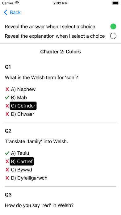 Welsh Vocabulary Exam screenshot 1