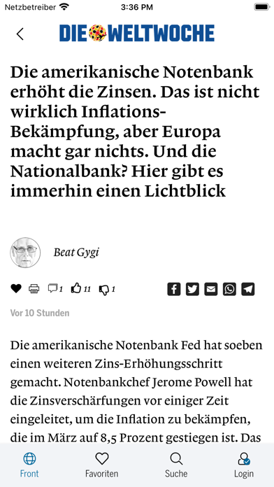 Weltwoche Deutschland screenshot 1