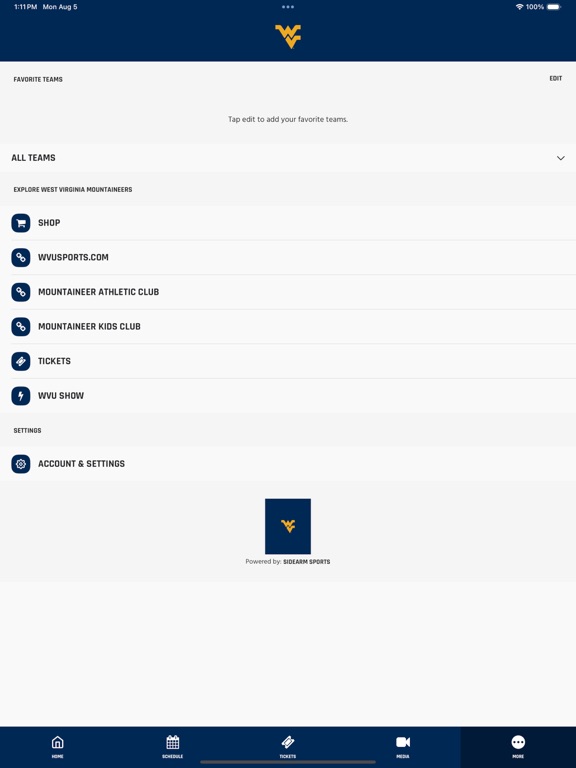 West Virginia Mountaineers screenshot 1