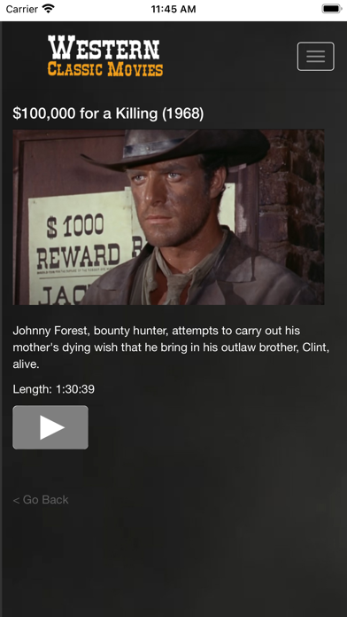 Western Classic Movies screenshot 1