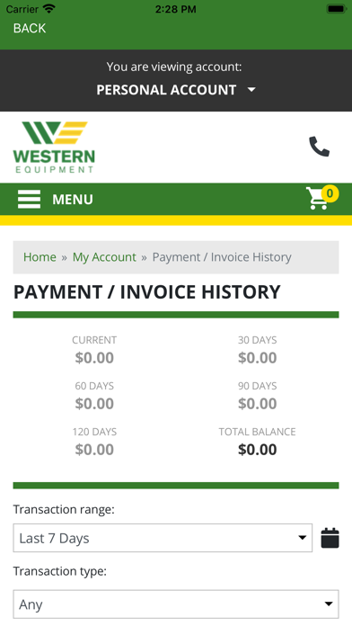 Western Equipment Portal screenshot 1