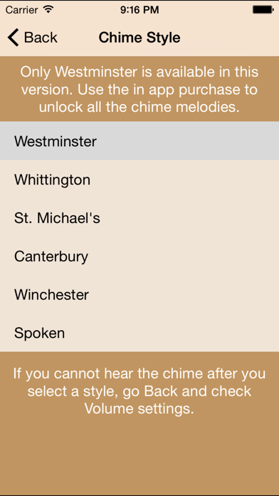 Westminster Chimes Lite screenshot 1