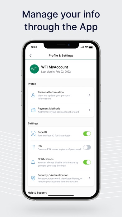 WFI MyAccount Mobile screenshot 2