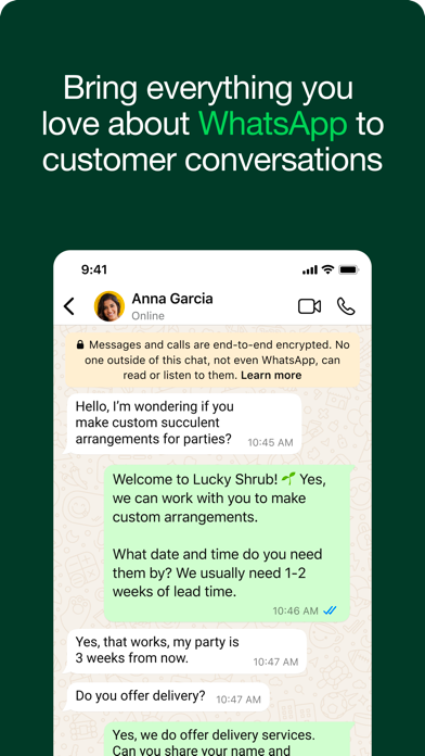 WhatsApp Business screenshot 1