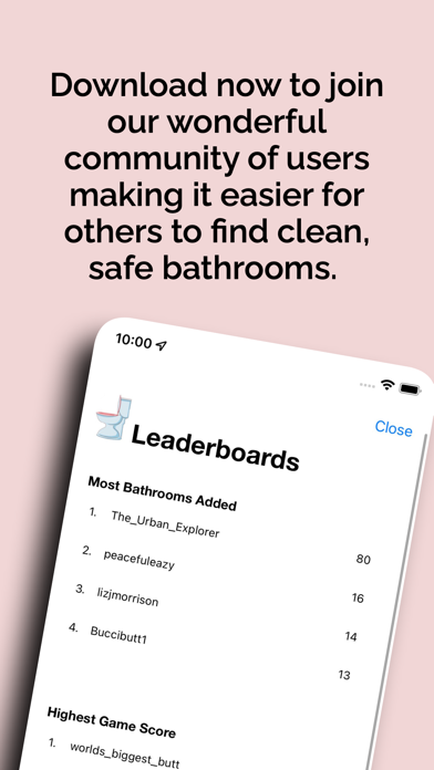 Where2Go: Bathroom Ratings screenshot 1