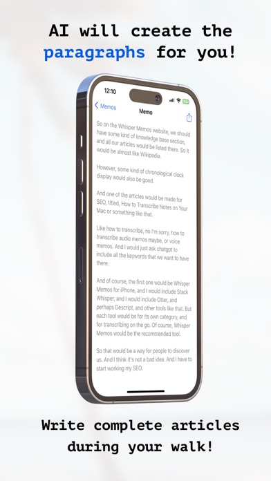Whisper Memos - Speech to text screenshot 1