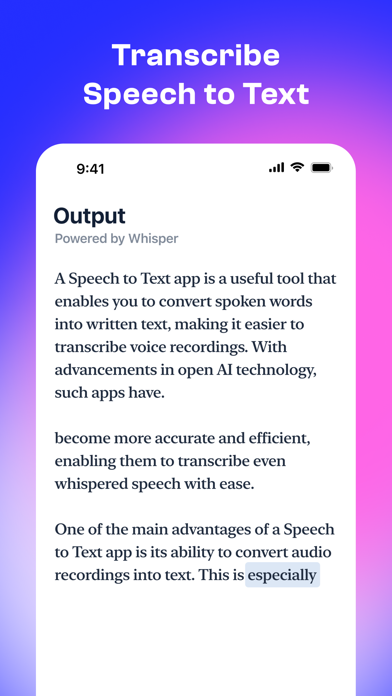 Whisper : Speech to Text screenshot 3