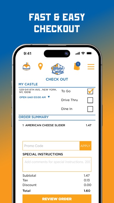 White Castle Online Ordering screenshot 1