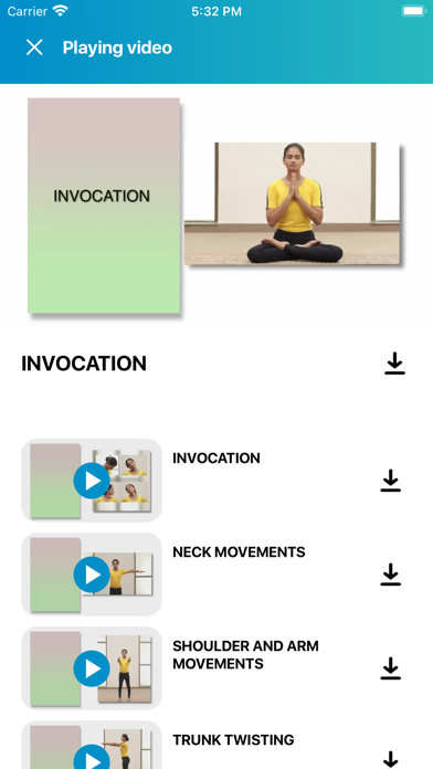 WHO mYoga App screenshot 1