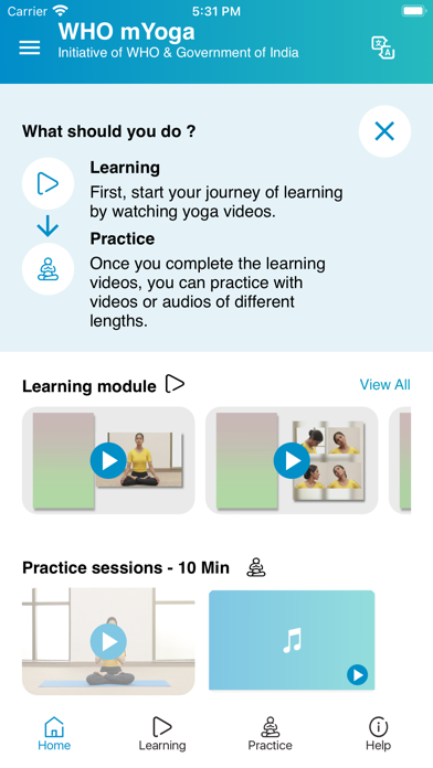 WHO mYoga App screenshot 4