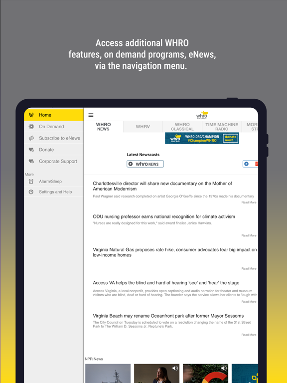 WHRO Public Media App screenshot 1