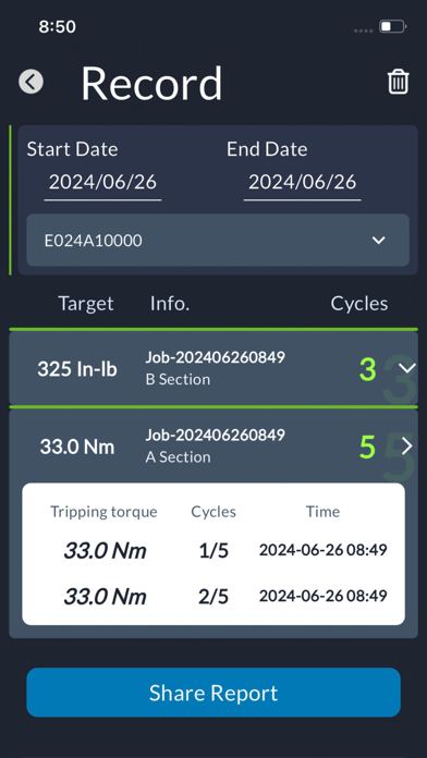 Wi-click torque wrench screenshot 1